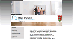 Desktop Screenshot of haus-und-grund-tempelhof.de